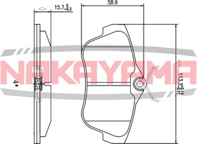 HP8458NY, Колодки тормозные дисковые задние Citroen Jumpy, Peugeot Expert 07-