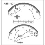 ABS1001, ABS1001_колодки барабанные!\ Daewoo Nexia/Espero 94 /Lanos 1.5 97