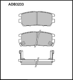 ADB3233, Колодки тормозные дисковые | зад |