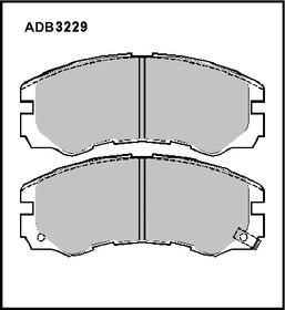 ADB3229, Колодки тормозные дисковые | перед |