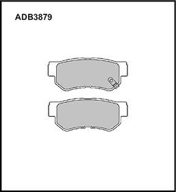 ADB3879, Колодки тормозные дисковые | зад |