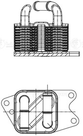 Фото 1/4 LOc 1817, Радиатор масляный VAG Polo Sedan 09-, Rapid 12- 1.6i (CFNA) Luzar