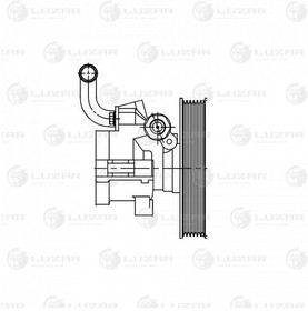 Насос ГУР для а/м Chevrolet Lacetti (04-)/Captiva (06-) 1.6i/2.4/2.0D LUZAR LPS 0502