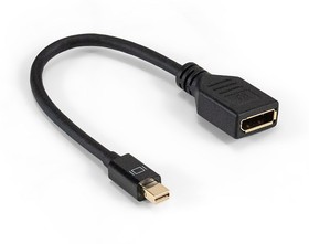 Фото 1/2 EX294716RUS, Кабель miniDisplayPort- DisplayPort ExeGate EX-CC-mDPM-DPF-0.15 (mini20M/20M, 0,15м)