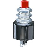 2201, Pushbutton Switches SPST NO Red Btn Sldr Term