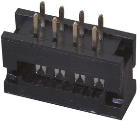 DS1018-02-08 B2 (FDC2-8) (FDC2-08), Вилка на плату 2мм 8 pin на шлейф (шаг 1.00 мм)