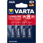 4703(A286/LR03/AAA)4, Элемент питания алкалиновый LONGLIFE Max Power (MAXTECH) ...