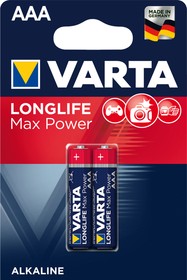 Фото 1/2 4703(А286/LR03/AAA)2, Элемент питания алкалиновый LONGLIFE Max Power (MAXTECH) (2шт) 1.5В