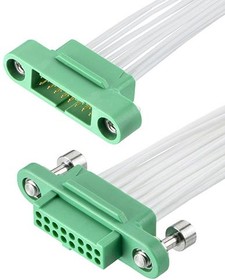 G125-MC12005M1-0150F1, Rectangular Cable Assemblies 1.25MM M/F CA 2X10 150MM 26AWG W/SL
