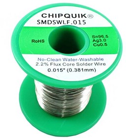 SMDSWLF.015 8OZ, Solder LF S Wire 96.5/3/0.5 T/S/C N/C .015 .5lb