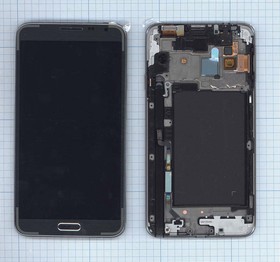 Дисплей для Samsung Galaxy Note 3 Neo Duos SM-N7502 черный с рамкой