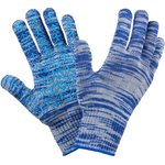 Перчатки трикотажные плотные с ПВХ 10 класс 6 нитей синие L 6-10-ПЛ-СИН-(L)