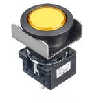 LB6P-1T04Y, Yellow Round Push Button Switch
