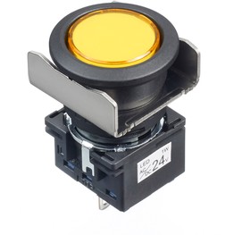 Фото 1/2 LB6P-1T04Y, Yellow Round Push Button Switch