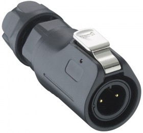 Circular Connector, 4 Contacts, Cable Mount, Plug, Male, IP67, 02 Series