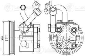 LPS 1403, Насос ГУР Nissan Murano I 02-, Teana (J31) 03- 3.5i Luzar