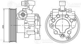 Фото 1/4 Насос ГУР для а/м Mercedes-Benz ML (W163) (98-)/E (W210) (95-) LUZAR LPS 1508