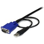 SVECONUS15, Male USB A; VGA to Male VGA KVM Cable