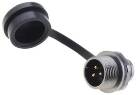 Circular Connector, 3 Contacts, Front Mount, Plug, Male, IP67