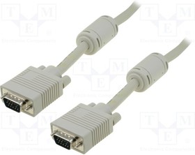 Monitor connection line, 1.8 m, HD-D-SUB plug, 15 pole to HD-D-SUB plug, 15 pole, AK-310103-018-E