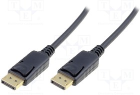 AK-340100-010-S, Cable; DisplayPort 1.1a; DisplayPort plug,both sides; 1m; black