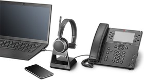 212730-05, Voyager 4210 Office-2 - беспроводная гарнитура для стационарного телефона, ПК и мобильных устройств