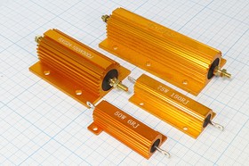 Фото 1/2 Резистор постоянный мощный 150 Ом, мощность 25, размер AXI 29,0x28,0x15,0, точность 5, серия WW, выводы 2C, тип RX24