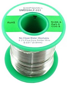 SMDSWLF.031 8OZ, Solder LF S Wire 96.5/3/0.5 T/S/C N/C .031 .5lb