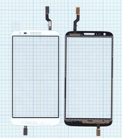 Сенсорное стекло (тачскрин) для LG Optimus G2 D801 белое