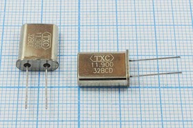 Кварцевый резонатор 11900 кГц, корпус HC49U, нагрузочная емкость 32 пФ, марка 9A[HC49U], 1 гармоника, (TXC)