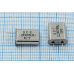 Кварцевый резонатор 12000 кГц, корпус HC49U, S, марка 49U[SDE], 1 гармоника, (SDE0PF)