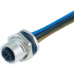 Sensor actuator cable, M12-flange socket, straight to open end, 5 pole, 0.2 m ...