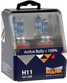 Лампа 12V H11 55W +150% PGJ19-2 Маяк Active Rally 2 шт. DUOBOX 72110AR+150