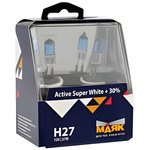 Лампа 12V H27 27W +30% PG13 Маяк Active Super White 2 шт. DUOBOX 72727/2ASW+30