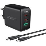 Зарядное устройство ACEFAST (AF-A13-BK) A13 PD65W USB-C+USB-C+USB-A 3/черн
