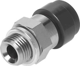 QS-V0-G1/4-12, Straight Threaded Adaptor, G 1/4 Male to Push In 12 mm, Threaded-to-Tube Connection Style, 186319