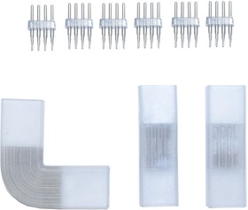 Фото 1/4 09-19 Комплект коннекторов(прямой и L-образный) для высоковольтной (220В) светодиодной ленты smd505