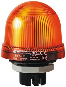 817.300.55, EM 817 Series Yellow Flashing Beacon, 24 V dc, Panel Mount, Xenon Bulb