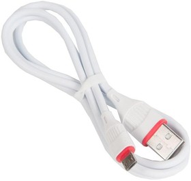 Кабель USB BOROFONE BX17 для Micro USB, 2.4A, длина 1м, белый