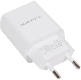 Блок питания (сетевой адаптер) BOROFONE BA20A Sharp один порт USB, 5V, 2.1A, белый