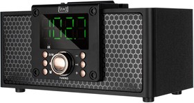 Фото 1/2 Акустическая система Max MR-360 Black, 2x4,5Вт, USB/TF/BT/FM, будильник