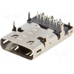 217B-AG01, Гнездо, USB C, THT, угловой, USB 3.1