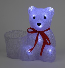 Фото 1/6 ENIOF - 12 ЭРА Фигура LED Медвежонок с корзинкой, 3АА Б0047974