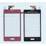 Сенсорное стекло (тачскрин) для LG Optimus L5 E610 E612 розовое