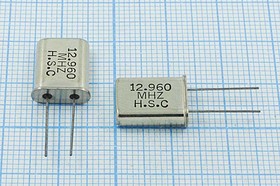 Кварцевый резонатор 12960 кГц, корпус HC49U, нагрузочная емкость 32 пФ, 1 гармоника, (HSC)
