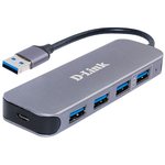 Концентратор usb D-Link Концентратор USB 3.0, 4xUSB 3.0, режим быстрой зарядки