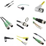 DCD-12AFMM-QL8F01, Straight Female 12 way X-Lok D Size to Unterminated Sensor Actuator Cable, 1m