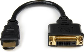 Фото 1/6 HDDVIMF8IN, 1920x1200 HDMI 1.4 Male HDMI to Female DVI-D Dual Link Cable, 20cm