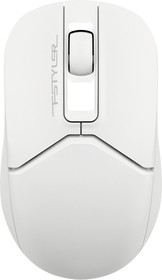 Фото 1/4 Мышь A4Tech Fstyler FG12S белый оптическая (1200dpi) silent беспроводная USB (3but)