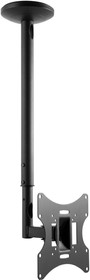 Фото 1/4 Кронштейн для телевизора Ultramounts UM890 черный 17"-43" макс.30кг потолочный поворотно-выдвижной и наклонный